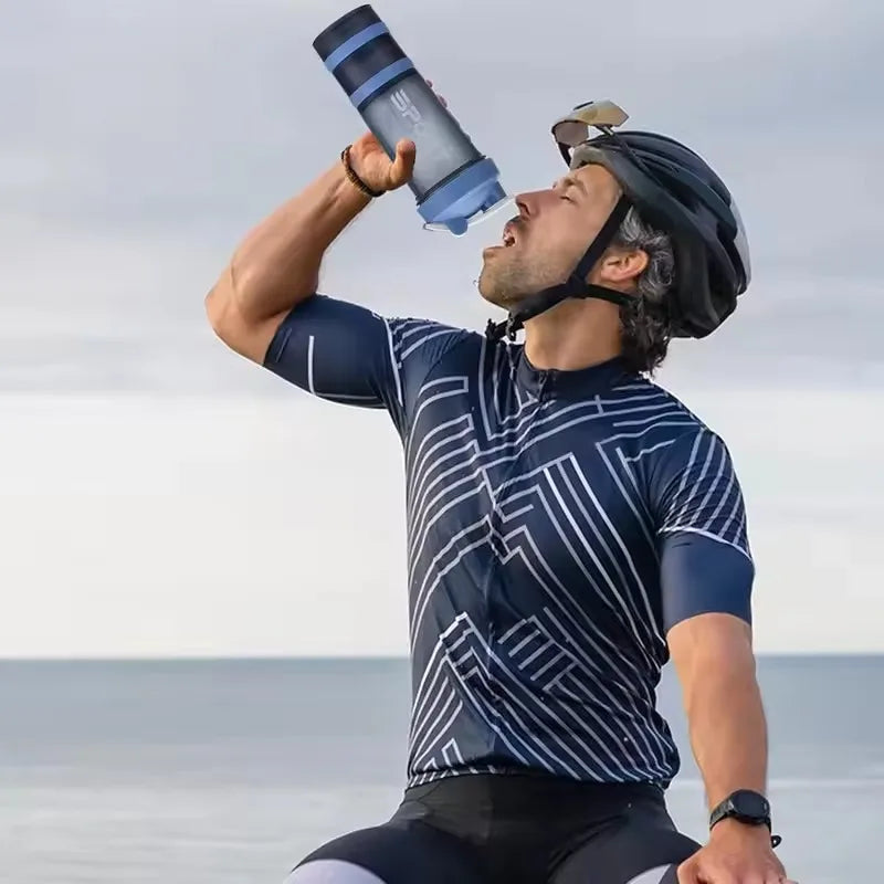 450ML 3-layer Sports Water Bottle & Protein Shaker