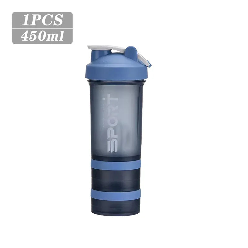 450ML 3-layer Sports Water Bottle & Protein Shaker