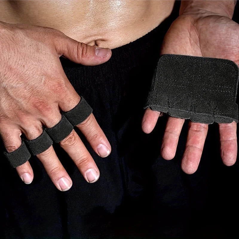 Fitness Four Fingers Gloves - Breathable & Anti-slip Leather Glove