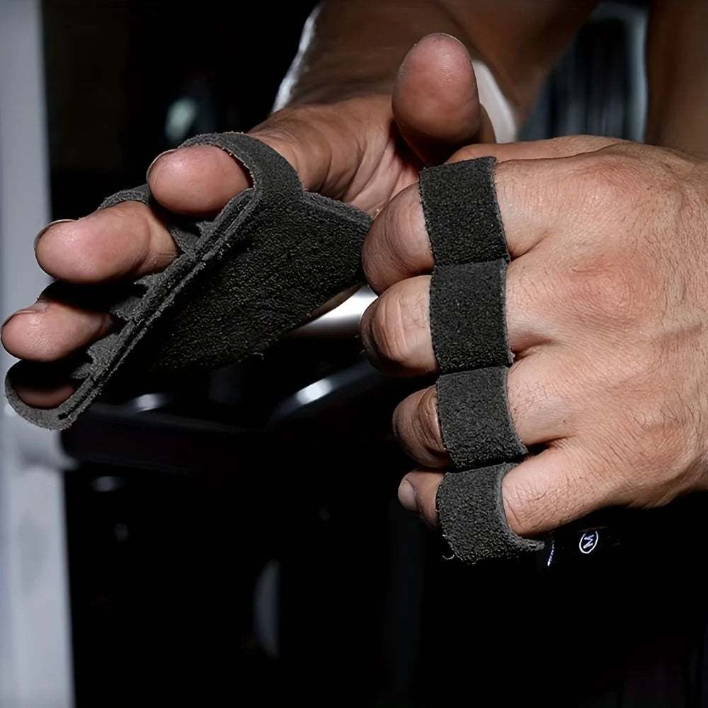Fitness Four Fingers Gloves - Breathable & Anti-slip Leather Glove