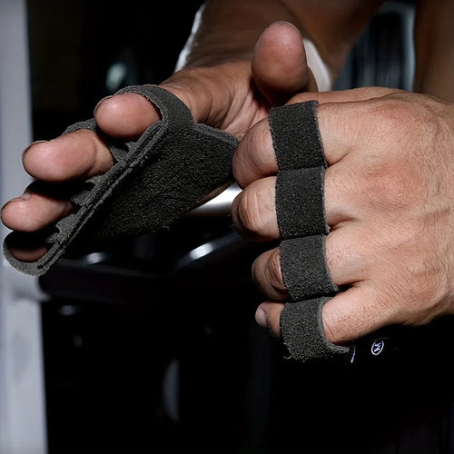 Fitness Four Fingers Gloves - Breathable & Anti-slip Leather Glove