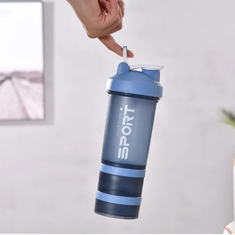 450ML 3-layer Sports Water Bottle & Protein Shaker