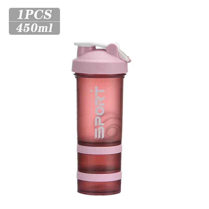 450ML 3-layer Sports Water Bottle & Protein Shaker